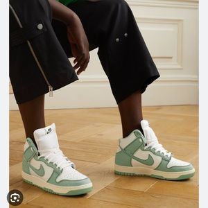 Worn 3 times Nike mint denim dunks high
